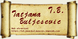 Tatjana Bulješević vizit kartica